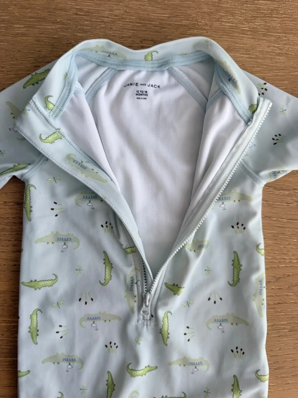 Janie and Jack Baby Rash Guard Swimsuit 12-18m